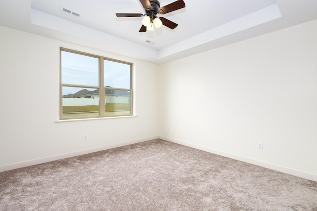 16110 Blue Heron Dr, Ashland, MO 65010 - unfurnished room featuring a tray ceiling, carpet flooring, and baseboards