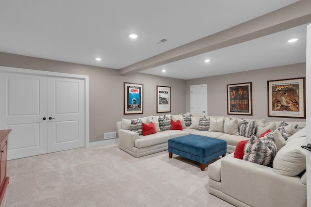 7501 Kirby Knowle Ct, Columbia, MO 65203 - living area with recessed lighting and carpet flooring