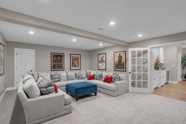 7501 Kirby Knowle Ct, Columbia, MO 65203 - living area with recessed lighting and light colored carpet