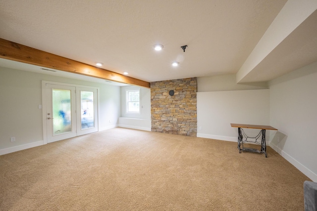 10060 E David Allen Rd, Columbia, MO 65201 - below grade area with carpet floors, baseboards, and recessed lighting