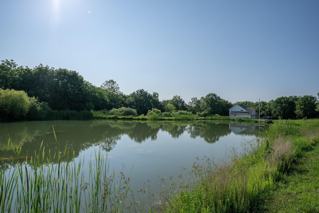 10060 E David Allen Rd, Columbia, MO 65201 - water view with a heavily wooded area