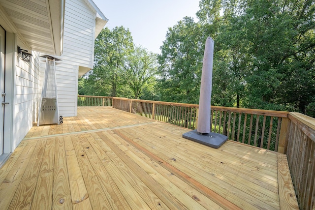 10060 E David Allen Rd, Columbia, MO 65201 - wooden deck with view of wooded area
