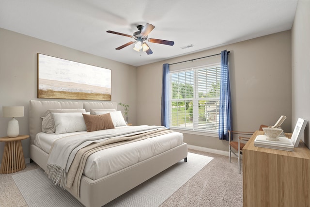 4008 W Worley St Unit 301, Columbia, MO 65203 - bedroom featuring light carpet and a ceiling fan