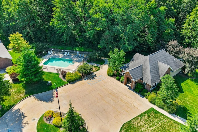 4008 W Worley St Unit 301, Columbia, MO 65203 - aerial view of property and surrounding area featuring a pool area