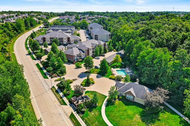 4008 W Worley St Unit 301, Columbia, MO 65203 - aerial perspective of suburban area with a pool area