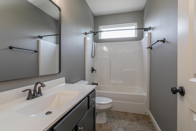 2016 Devonshire Dr, Columbia, MO 65203 - bathroom with vanity, bathtub / shower combination, and stone finish floors