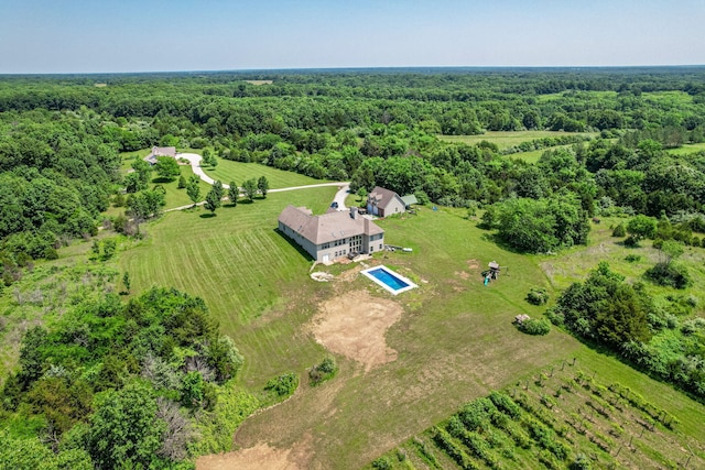 8801 S Ginn Ln, Columbia, MO 65201 - overview of rural landscape with a heavily wooded area