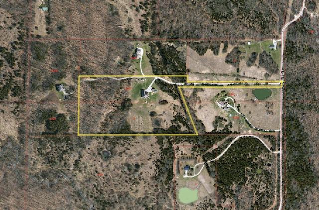 8801 S Ginn Ln, Columbia, MO 65201 - aerial view of property's location with property boundaries highlighted