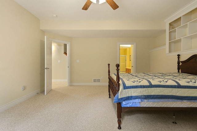 203 Foxwood Ct, Columbia, MO 65203 - bedroom featuring carpet flooring and a ceiling fan