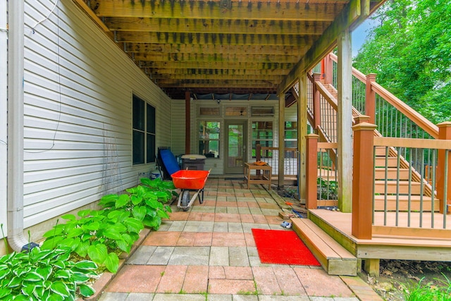 203 Foxwood Ct, Columbia, MO 65203 - view of patio featuring stairs