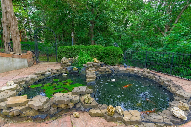 203 Foxwood Ct, Columbia, MO 65203 - view of yard with a small pond