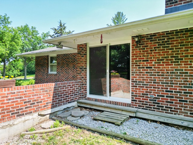 4705 Roemer Rd, Columbia, MO 65202 - view of exterior entry featuring brick siding