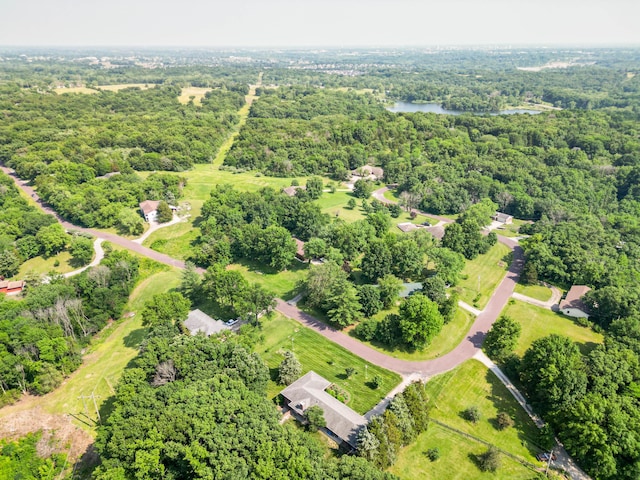 4705 Roemer Rd, Columbia, MO 65202 - bird's eye view of a large body of water and a heavily wooded area
