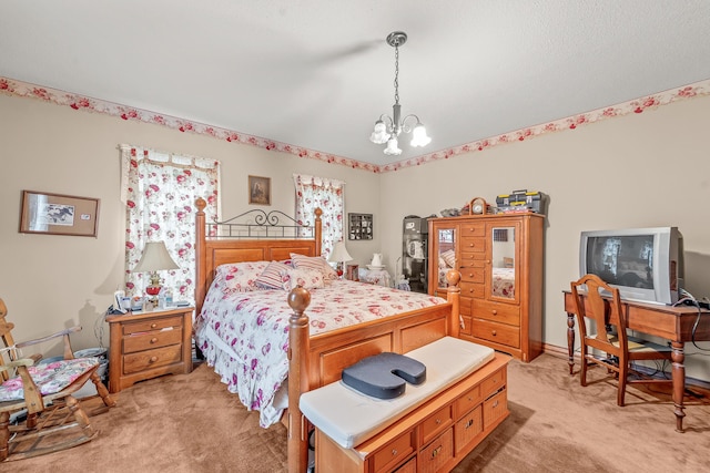 801 Court St, Fulton, MO 65251 - bedroom with light colored carpet and a chandelier
