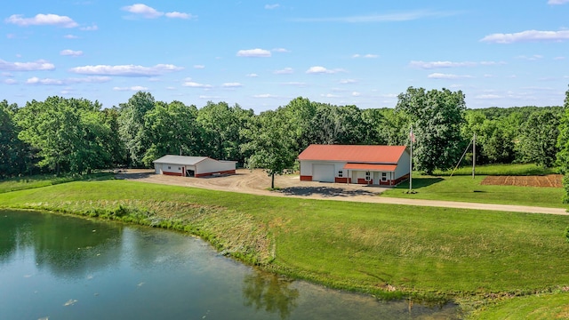 4604 County Road 115, Fulton, MO 65251 - view from above of property with a large body of water and a heavily wooded area
