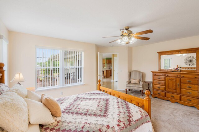 9050 Hartley Rd, Hallsville, MO 65255 - bedroom with carpet flooring and a ceiling fan