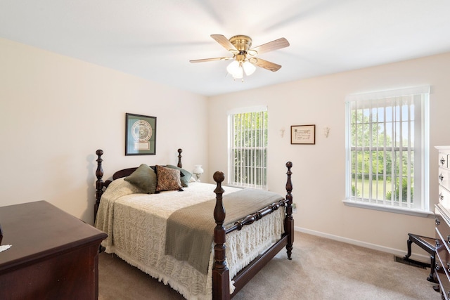 9050 Hartley Rd, Hallsville, MO 65255 - bedroom with carpet flooring and ceiling fan
