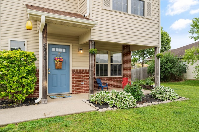 5010 Aspen Ridge Dr, Columbia, MO 65202 - doorway to property featuring brick siding