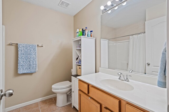 5010 Aspen Ridge Dr, Columbia, MO 65202 - full bathroom with vanity, tile patterned flooring, and a shower with curtain