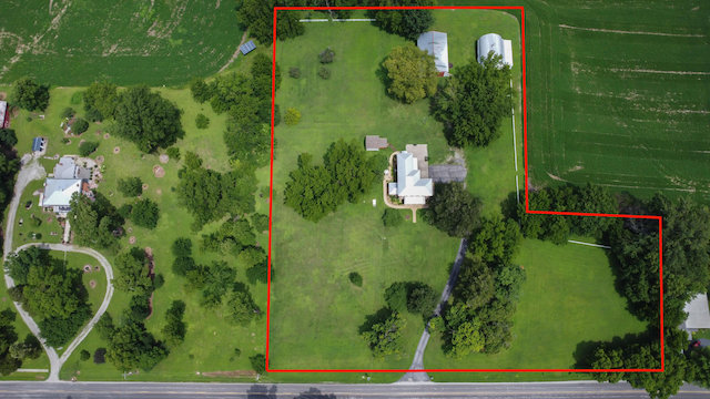 1001 Randolph St, Glasgow, MO 65254 - view of rural area featuring property parcel outlined