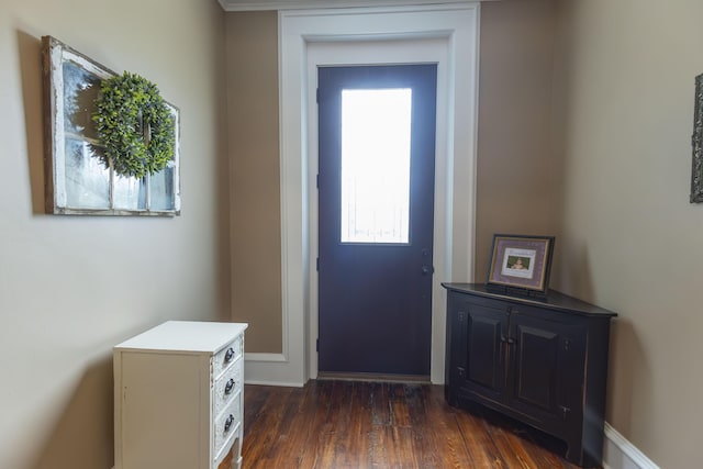 1001 Randolph St, Glasgow, MO 65254 - foyer featuring dark wood-type flooring