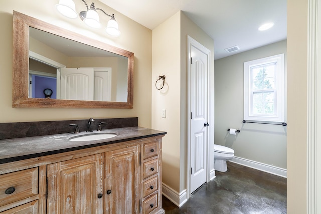 3903 Foxcreek Way, Columbia, MO 65203 - bathroom featuring vanity and finished concrete floors