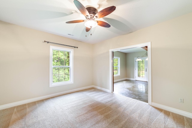 3903 Foxcreek Way, Columbia, MO 65203 - carpeted spare room featuring plenty of natural light and a ceiling fan
