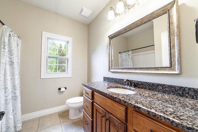 3903 Foxcreek Way, Columbia, MO 65203 - full bathroom with vanity, tile patterned floors, and curtained shower