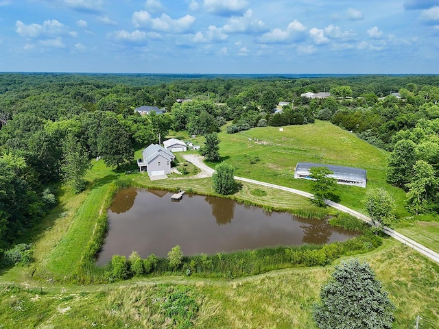3045 State Rd, Aa, Holts Summit, MO 65043 - aerial view of a nearby body of water and a heavily wooded area