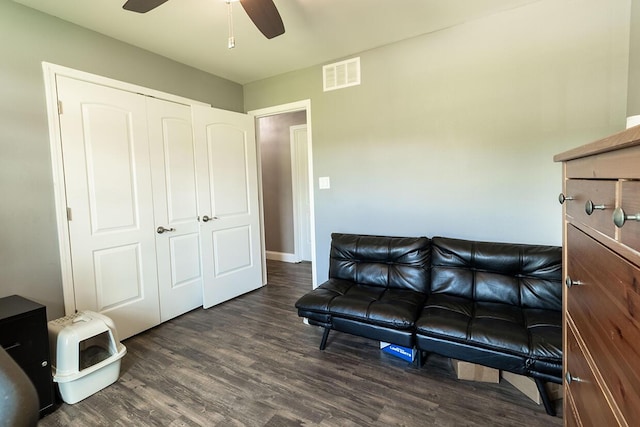 3045 State Rd, Aa, Holts Summit, MO 65043 - living room featuring wood finished floors and ceiling fan