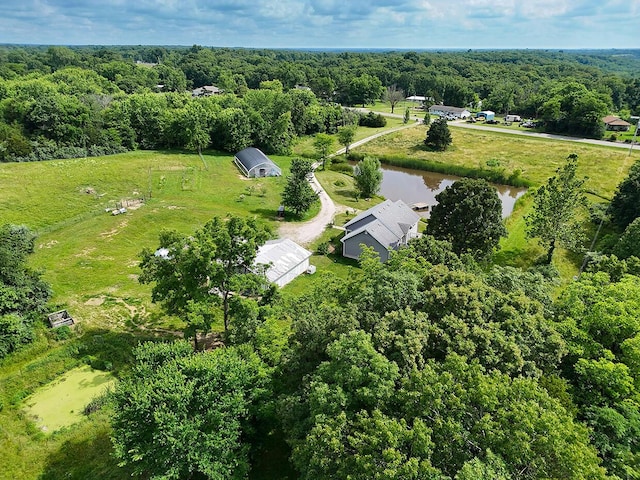 3045 State Rd, Aa, Holts Summit, MO 65043 - drone / aerial view of a nearby body of water and a forest