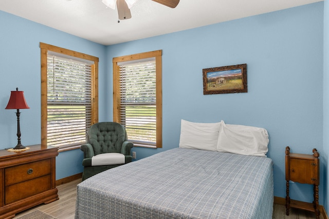28 Hamilton Way, Sunrise Beach, MO 65079 - bedroom featuring light wood-type flooring and a ceiling fan