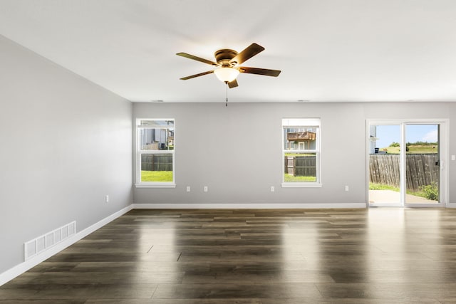 3306 Tuscany, Columbia, MO 65202 - spare room with a ceiling fan and dark wood-style floors