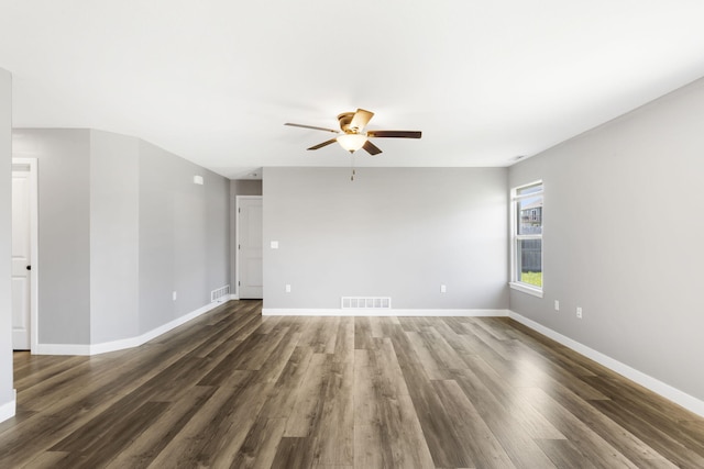 3306 Tuscany, Columbia, MO 65202 - unfurnished room with ceiling fan and dark wood-style floors