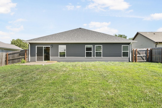 3306 Tuscany, Columbia, MO 65202 - back of property with a patio area and a fenced backyard