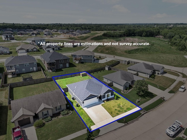 3306 Tuscany, Columbia, MO 65202 - aerial view of residential area featuring property boundaries highlighted