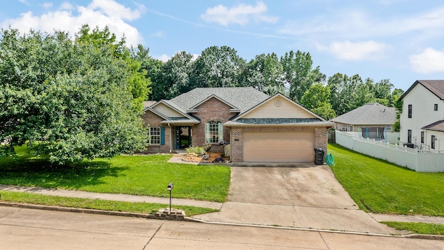 6610 Chrissula Ln, Columbia, MO 65203 - view of front of house featuring brick siding, an attached garage, driveway, and a shingled roof