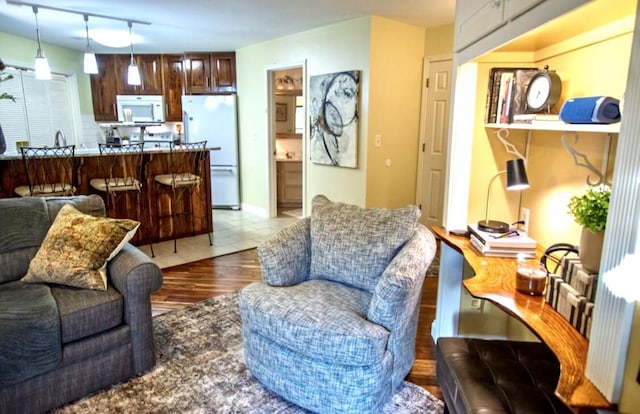 1902 Park Deville Pl, Columbia, MO 65203 - living area with wood finished floors