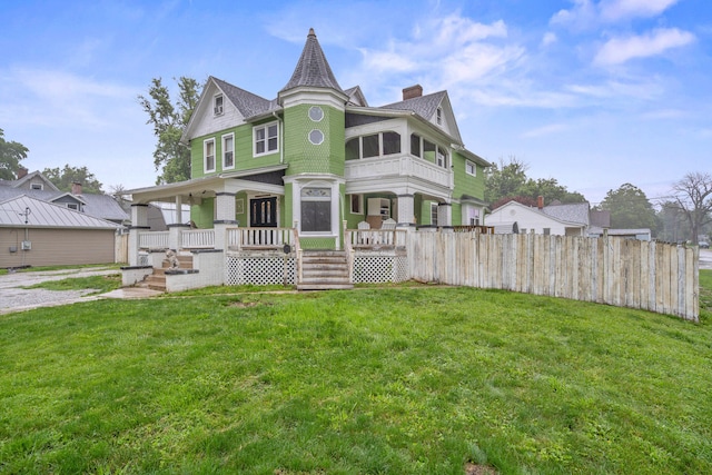 704 N Jefferson St, Mexico, MO 65265 - view of front of property with covered porch and a chimney