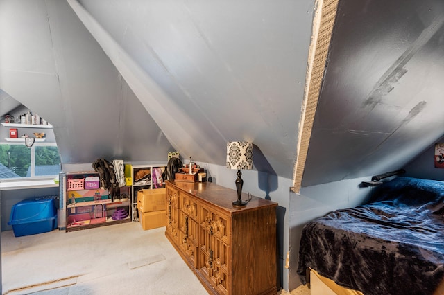 704 N Jefferson St, Mexico, MO 65265 - carpeted bedroom featuring lofted ceiling