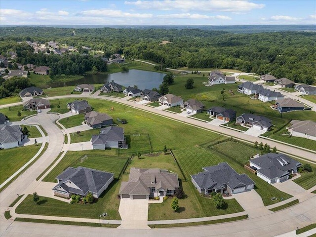 5204 Newbury Way, Columbia, MO 65203 - aerial view of property's location featuring a large body of water and nearby suburban area
