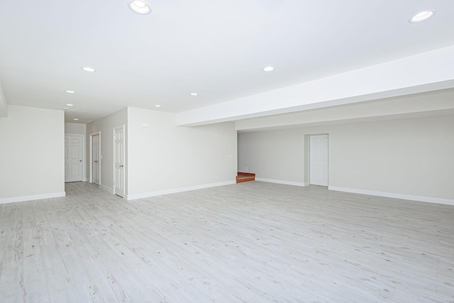 902 S Cedar Grove Blvd, Columbia, MO 65201 - below grade area with recessed lighting and light wood-style flooring