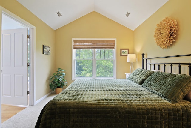 5200 N Locust Grove Church Rd, Columbia, MO 65202 - bedroom with vaulted ceiling and carpet floors