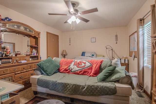 3674 State Road Aa, Holts Summit, MO 65043 - bedroom with ceiling fan and carpet flooring