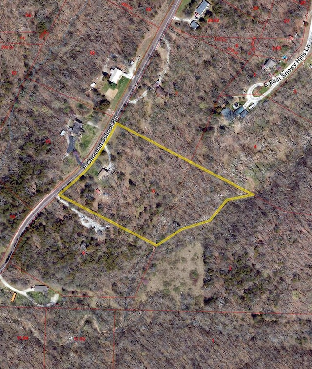 3900 E Christian School Rd, Hartsburg, MO 65039 - aerial map of property and surrounding area