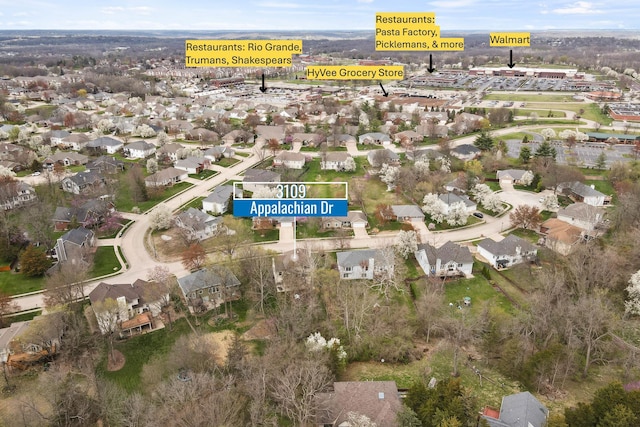 3109 Appalachian Dr, Columbia, MO 65203 - view of property location with nearby suburban area