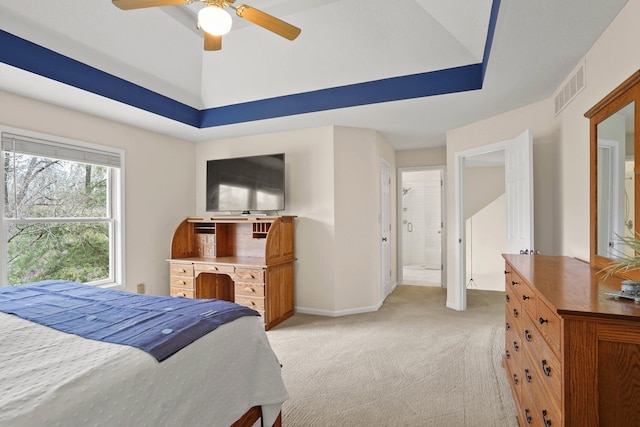 3109 Appalachian Dr, Columbia, MO 65203 - bedroom with light carpet and a ceiling fan