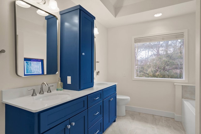 3109 Appalachian Dr, Columbia, MO 65203 - bathroom with double vanity and a bath