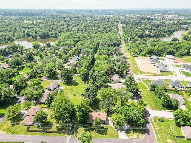 6002 E Molly Ln, Columbia, MO 65202 - aerial perspective of suburban area with a nearby body of water