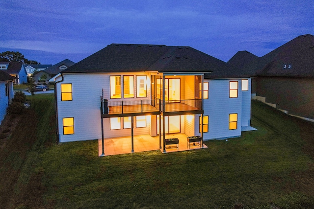605 Angels Rest Way, Columbia, MO 65203 - back of house featuring a patio, a balcony, and a yard